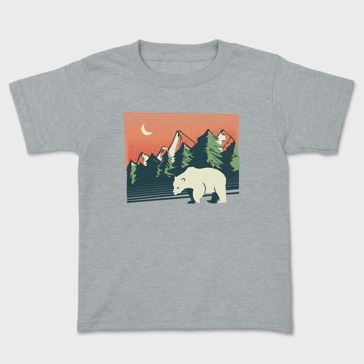Polar Bear Landscape, Tricou Copii