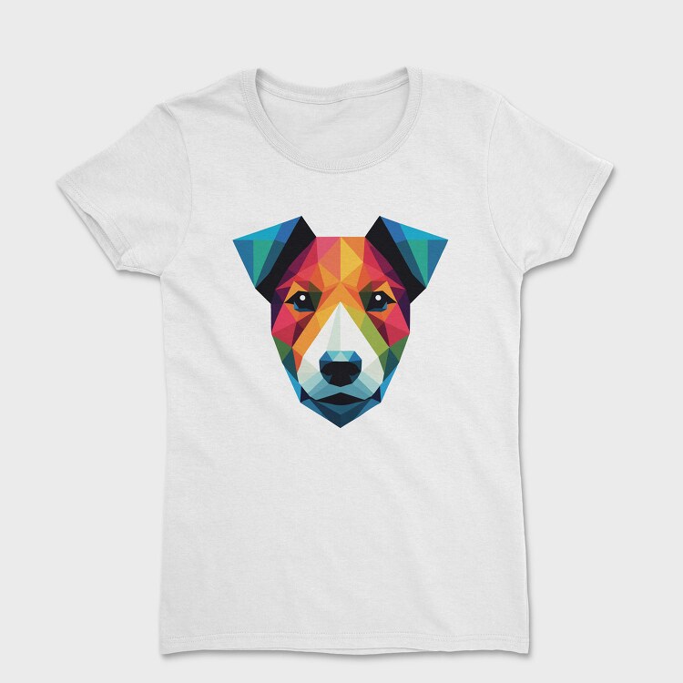 Polygonal Jack Russell Dog 2, Tricou Femei