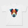 Polygonal Jack Russell Dog 2, Tricou Copii