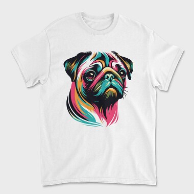Pop Art Pug Dog, Tricou Barbati (Unisex)