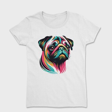 Pop Art Pug Dog, Tricou Femei