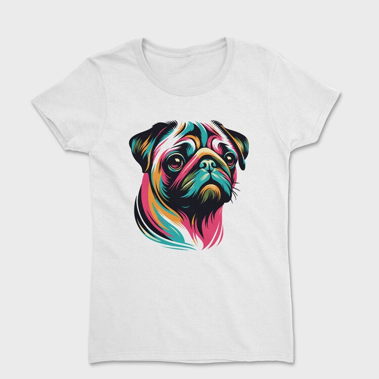 Pop Art Pug Dog, Tricou Femei