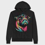 Pop Art Pug Dog, Hanorac Oversize Barbati (Unisex)