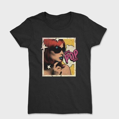Pop Art Woman With Sunglasses Tote Super Pop, Tricou Femei