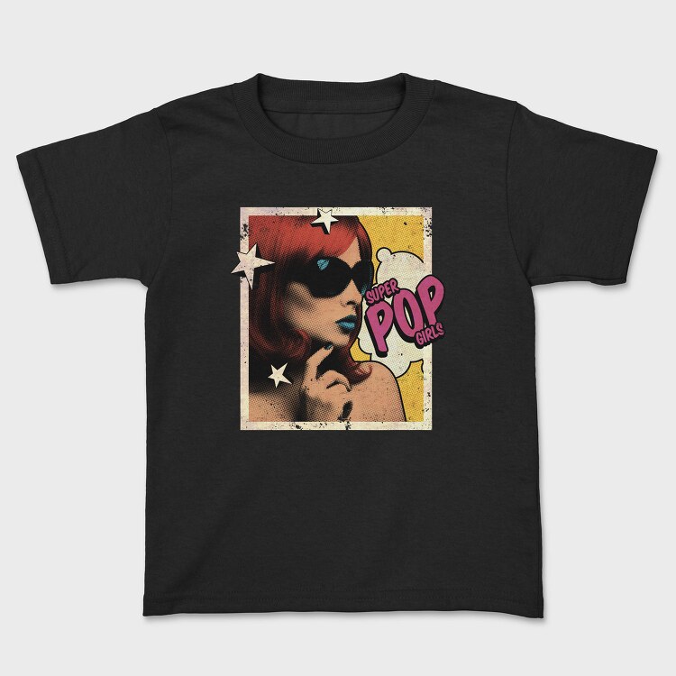 Pop Art Woman With Sunglasses Tote Super Pop, Tricou Copii