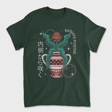 Positive Vibes Flower Vase 07, Tricou Barbati (Unisex)
