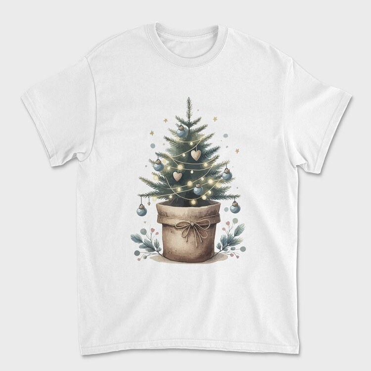 Potted Christmas Tree Tote, Tricou Barbati (Unisex)