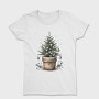 Potted Christmas Tree Tote, Tricou Femei