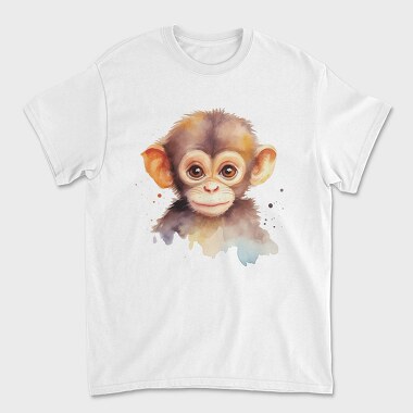 Watercolor Baby Monkey Mug, Tricou Barbati (Unisex)