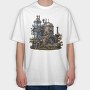 Steampunk Machine Gear, Tricou Oversize Barbati (Unisex)