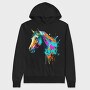 Watercolor Horse Head Drip, Hanorac Oversize Barbati (Unisex)