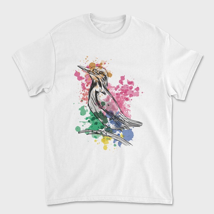 Watercolor Kingfisher European, Tricou Barbati (Unisex)