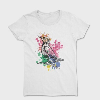 Watercolor Kingfisher European, Tricou Femei