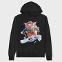 Watercolor Skiing Pig Ski Piggy, Hanorac Oversize Barbati (Unisex)