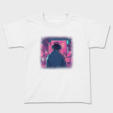 Woman Looking Out Of A Window Dj Party, Tricou Copii