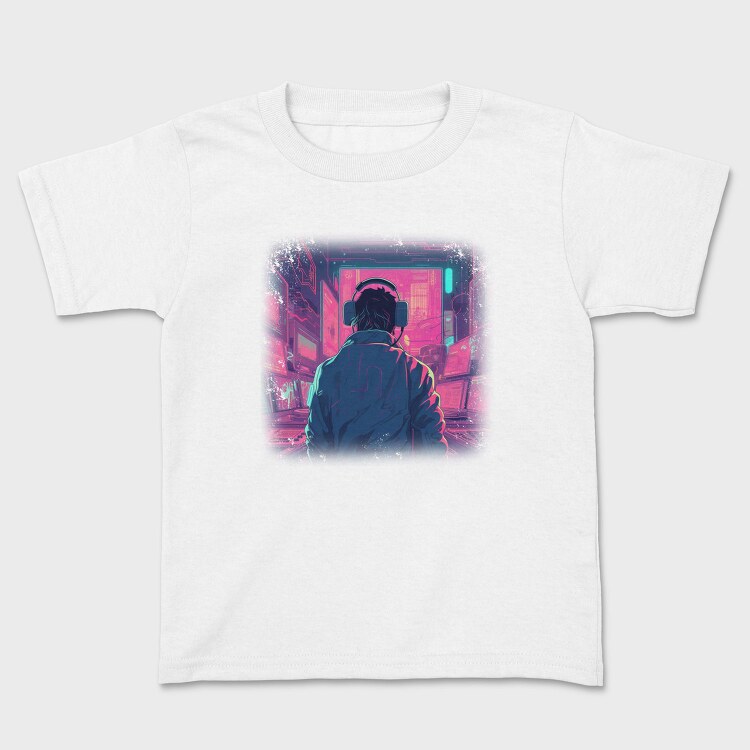 Woman Looking Out Of A Window Dj Party, Tricou Copii