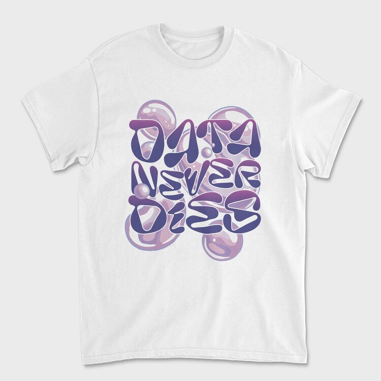 Y3K Data Never Dies Bubbles, Tricou Barbati (Unisex)