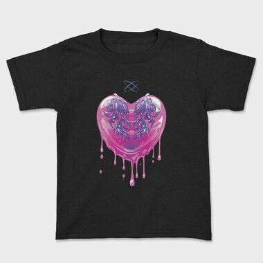 Y3K Dripping Heart Melt, Tricou Copii