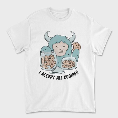 Yeti Monster Eating Cookies, Tricou Barbati (Unisex)
