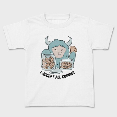 Yeti Monster Eating Cookies, Tricou Copii