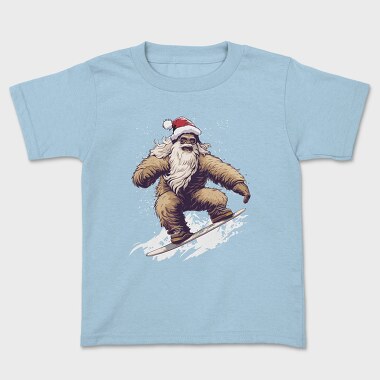 Yeti Santa Claus Snowboarding Adventure, Tricou Copii
