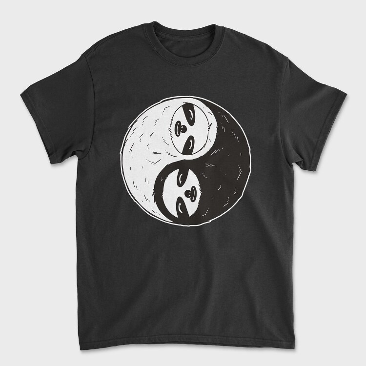 Yin And Yang Sloth, Tricou Barbati (Unisex)