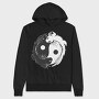 Yin Yang Axolotl Animals Monochrome, Hanorac Oversize Barbati (Unisex)