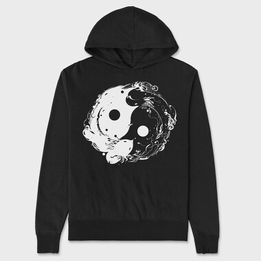 Yin Yang Axolotl, Hanorac Oversize Barbati (Unisex)