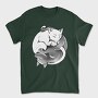 Yin Yang Cats Monochrome, Tricou Barbati (Unisex)