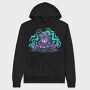 Psychedelic Trippy Frog Animal, Hanorac Oversize Barbati (Unisex)