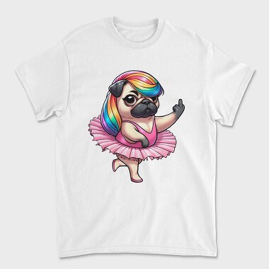 Pug Ballerina Ballet, Tricou Barbati (Unisex)