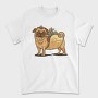 Pug Dog Animal Mexican Taco Cartoon, Tricou Barbati (Unisex)