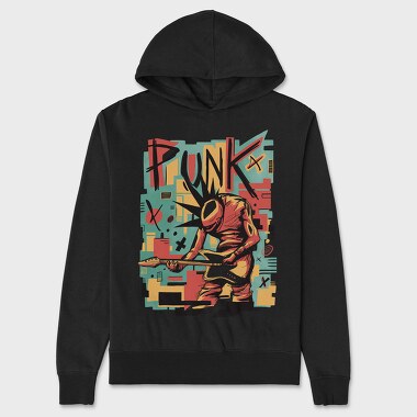 Punk Musician Abstract Music, Hanorac Oversize Barbati (Unisex)