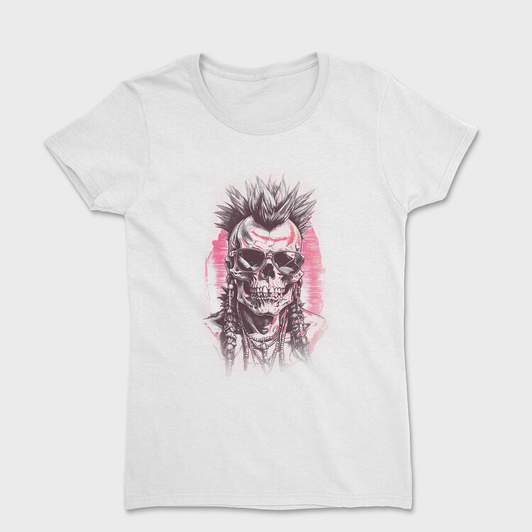 Punk Skull With Sunglasses, Tricou Femei