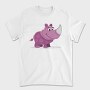 Purple Rhino Smile, Tricou Barbati (Unisex)