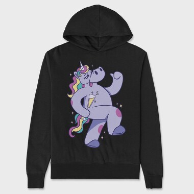 Purple Unicorn Drunk Party, Hanorac Oversize Barbati (Unisex)