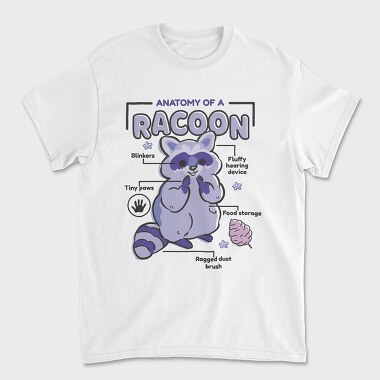 Raccoon Anatomy, Tricou Barbati (Unisex)
