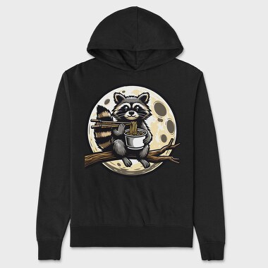Raccoon Ramen Lover, Hanorac Oversize Barbati (Unisex)