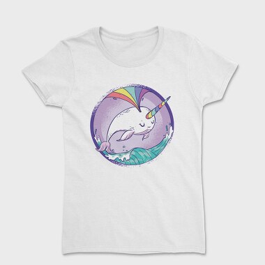 Rainbow Narwhale Whale, Tricou Femei