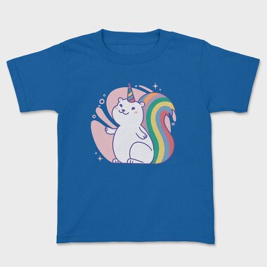 Rainbow Squirrel Unicorn Animal, Tricou Copii