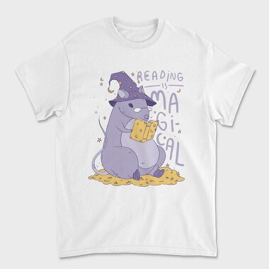 Rat Reading Magical Book, Tricou Barbati (Unisex)