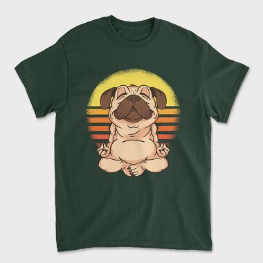 Yoga Pug 01, Tricou Barbati (Unisex)