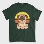 Yoga Pug 01, Tricou Barbati (Unisex)