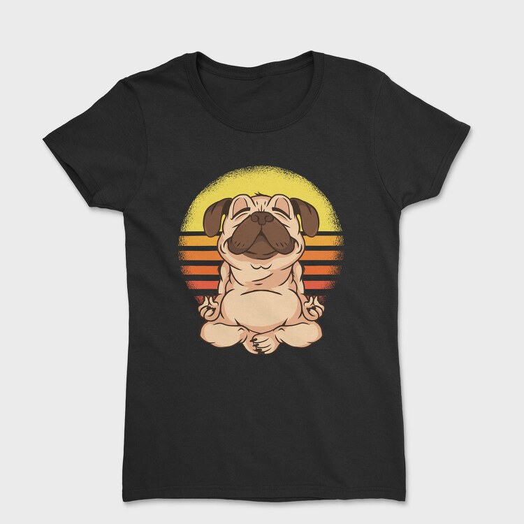 Yoga Pug 01, Tricou Femei