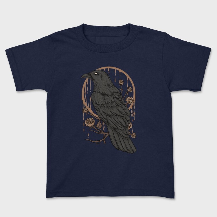 Raven Perch on the Flower Branch, Tricou Copii