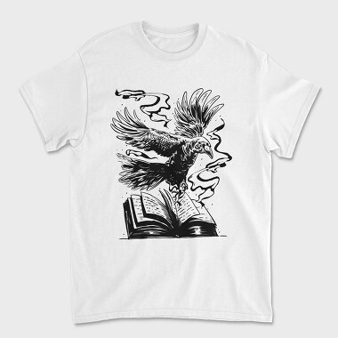 Raven On A Book, Tricou Barbati (Unisex)