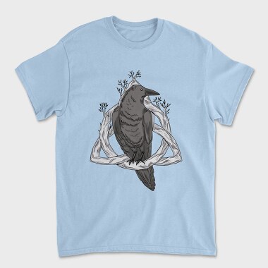 Raven On Nordic Symbol, Tricou Barbati (Unisex)