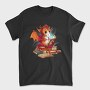 Reading Dragon Fantasy Books Illustration, Tricou Barbati (Unisex)