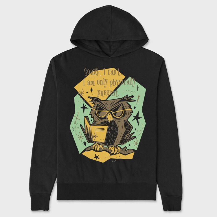 Reading Owl Retro, Hanorac Oversize Barbati (Unisex)