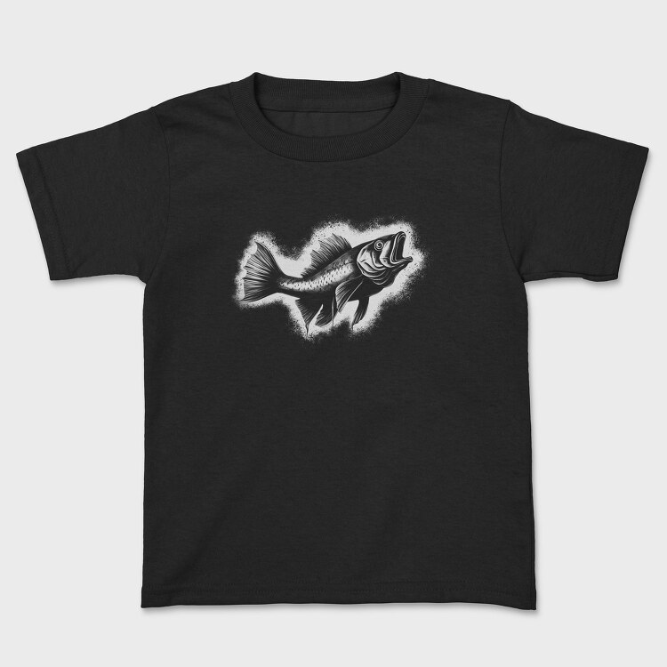 Realistic Catfish Monochromatic, Tricou Copii